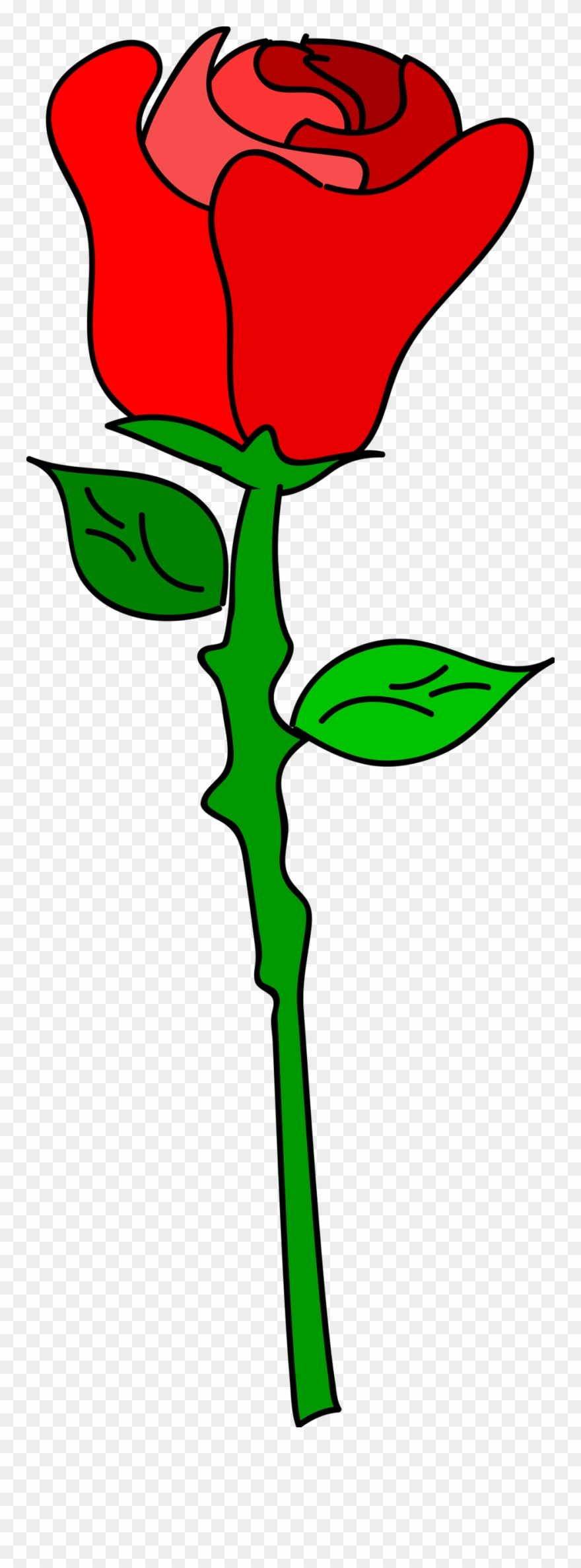 880x2374 Romance Clipart Red Rose
