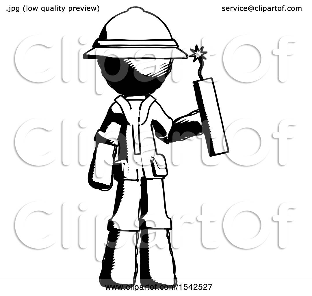 1080x1024 ink explorer ranger man holding dynamite with fuse lit