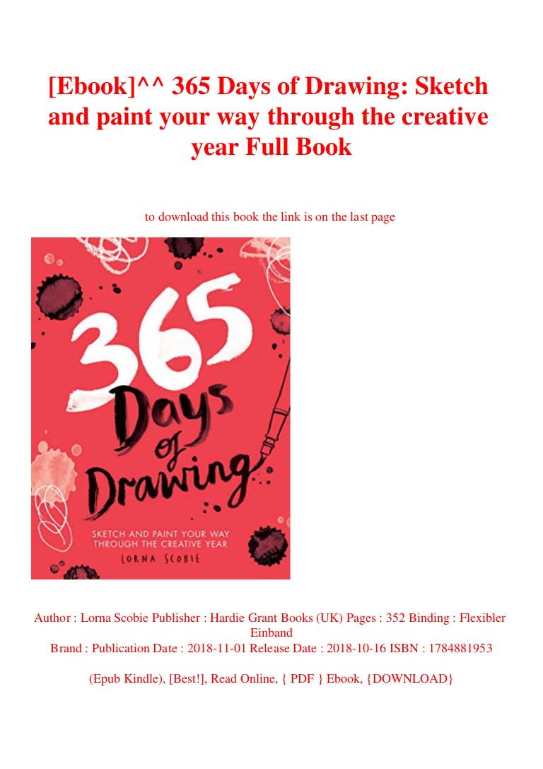 768x1087 Ebook^^ Days Of Drawing Sketch And Paint Your Way Through