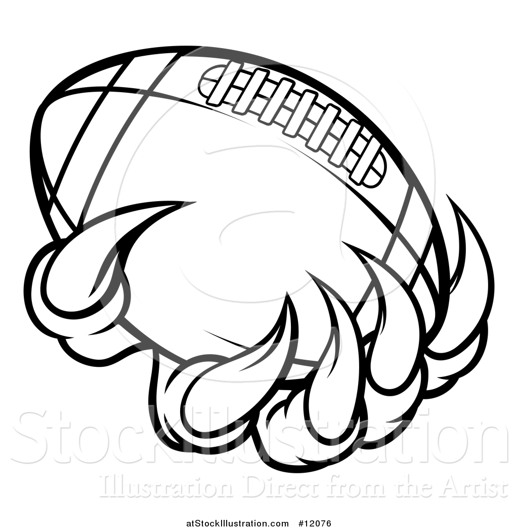 1024x1044 Vector Illustration Of A Black And White Monster Or Eagle Claws