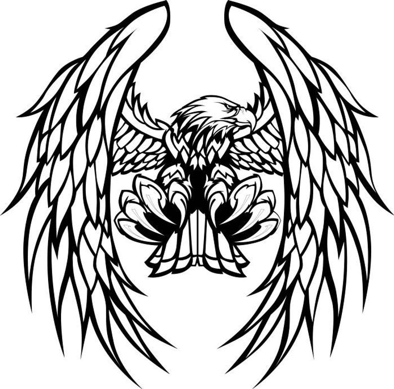 794x784 Bald Eagle American Bird Claws Wings Ribbon Government Seal Etsy