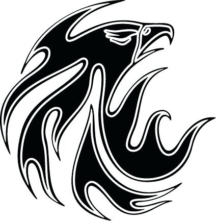 424x433 easy eagle drawing easy eagle flames decal simple easy eagle