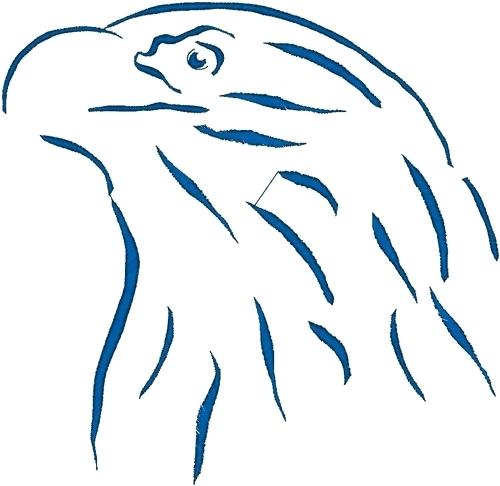 500x486 birds embroidery design bald eagle outline from heavenly designs