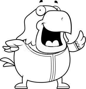 292x300 Cartoon Bald Eagle In Pajamas Stock Vectors