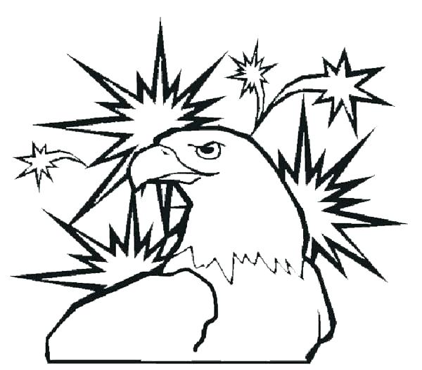 600x527 Eagle Pictures To Color Free Coloring Library
