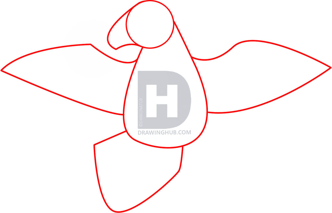 1080x692 How To Draw An Easy Eagle, Step