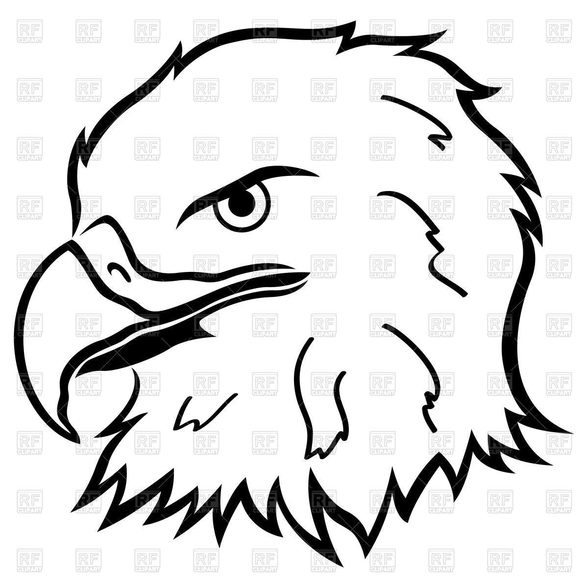 1200x1200 Eagle Drawing Outline