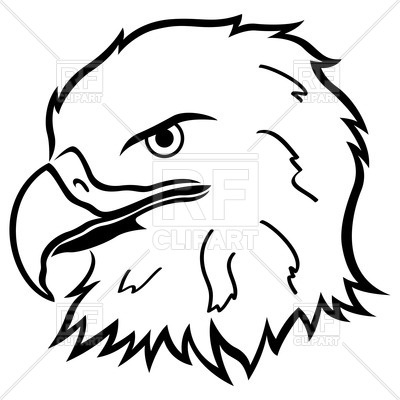 400x400 Head Of Eagle, Outline Vector Image Of Plants And Animals
