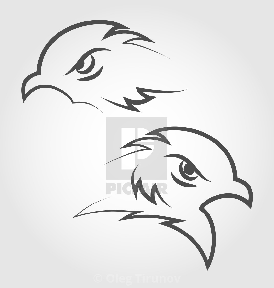 1120x1179 Icon Eagle Heads, Outline Style