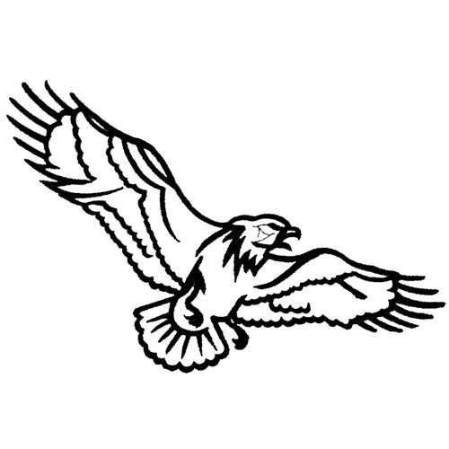 500x500 Outline Of Eagle
