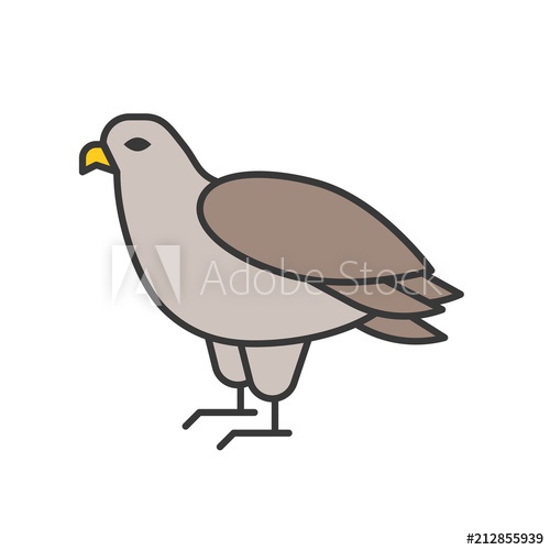 500x500 Eagle, Animal In Zoo Icon Set, Filled Outline Design