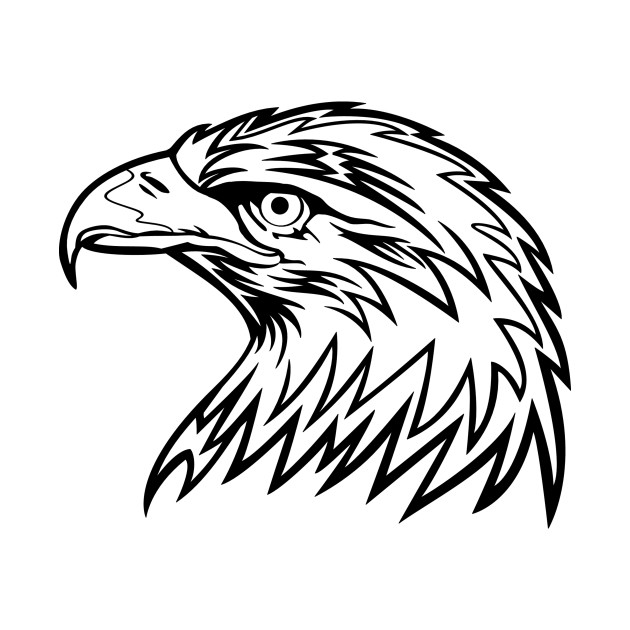 630x630 Eagle Face Art Illustration