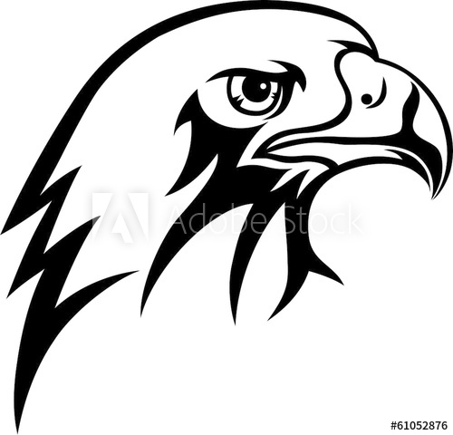 500x480 Eagle Face Art Vecto Picture