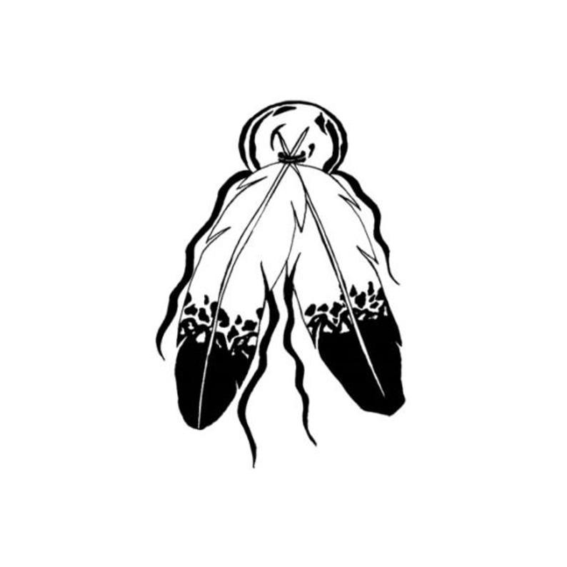 794x794 One Color Two Eagle Feather Decal Etsy