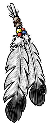 200x500 Native Eagle Feather Tattoo Designs