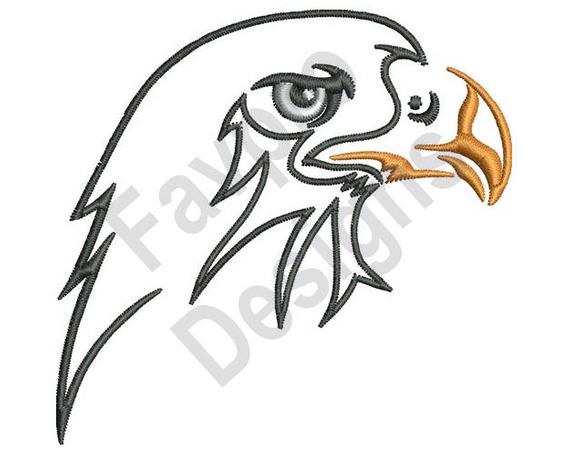 570x456 Eagle Head Machine Embroidery Design Etsy