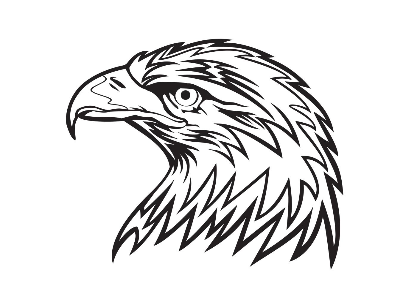1400x980 Eagle Head Vector