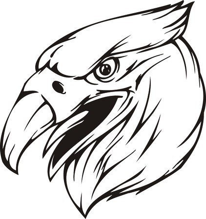 422x450 Eagle Mascot Templates Vector Illustration Ready For Vinyl Cutting