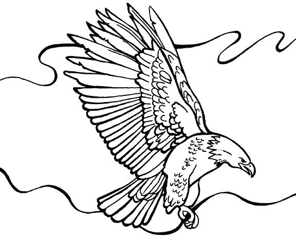 576x468 Flying Eagle Coloring