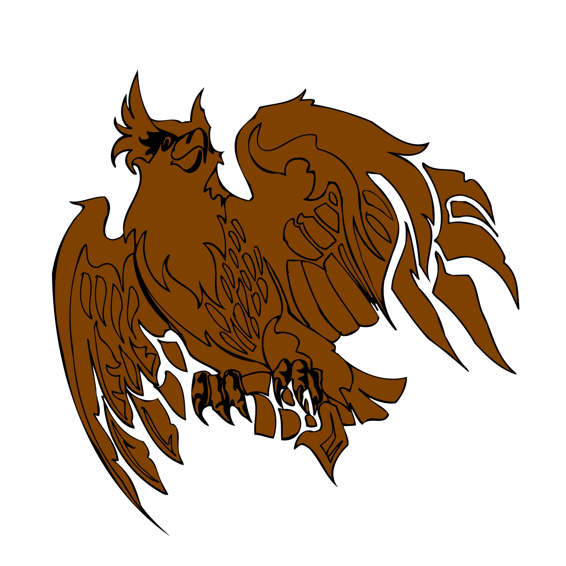 1920x1920 Eagle, Brown, Drawing, Isolated, White