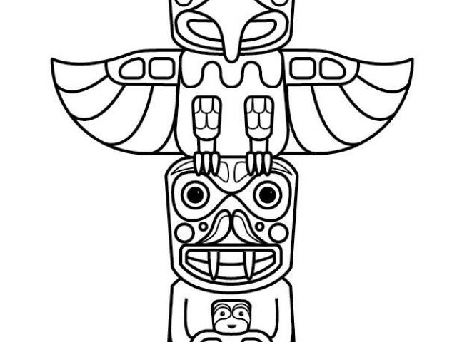 Eagle Totem Pole Drawing | Free download on ClipArtMag