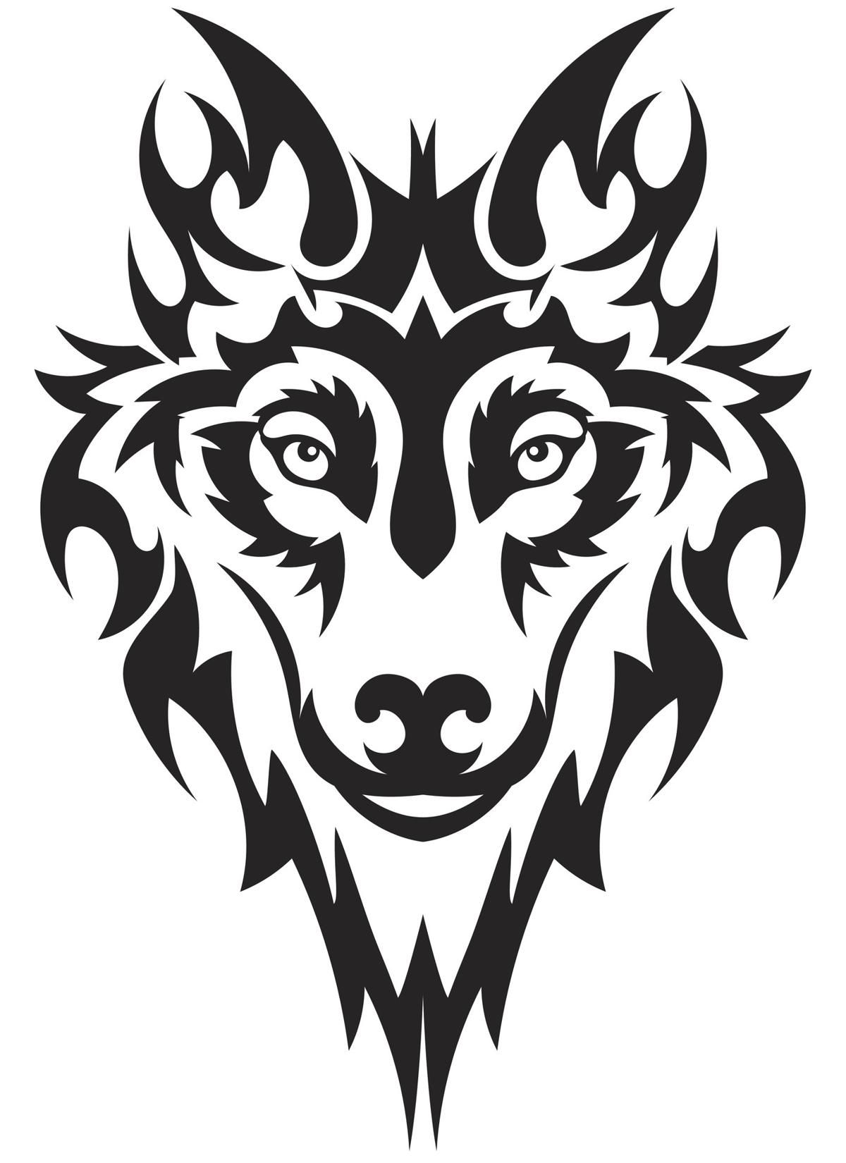 1200x1650 Vector Image Of Wolf Tattoo Tattoo Idea Tribal Wolf Tattoo
