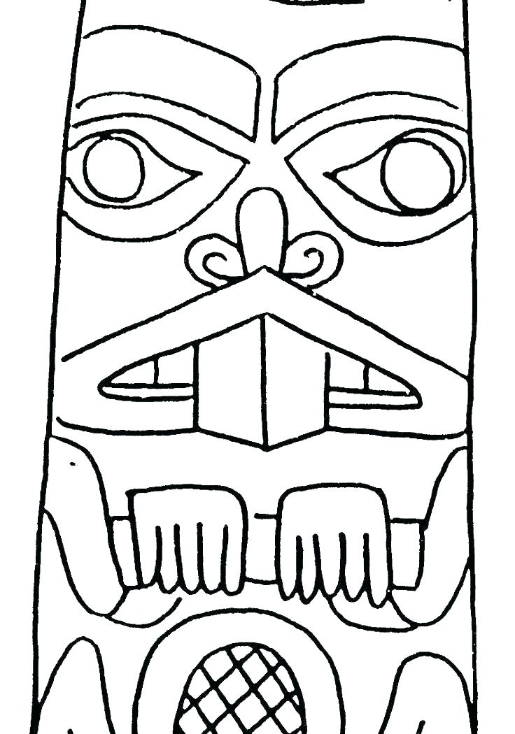 736x1050 Totem Pole Coloring Pictures