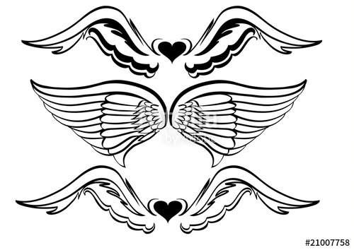 500x354 Eagle Wings Tattoo Design Stock Image And Royalty Free Vector
