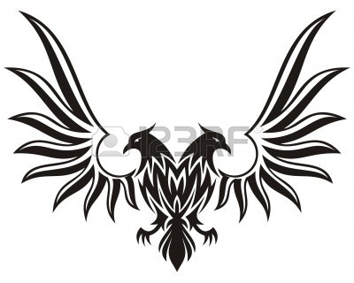 400x320 Eagle With Spread Wings Clipart