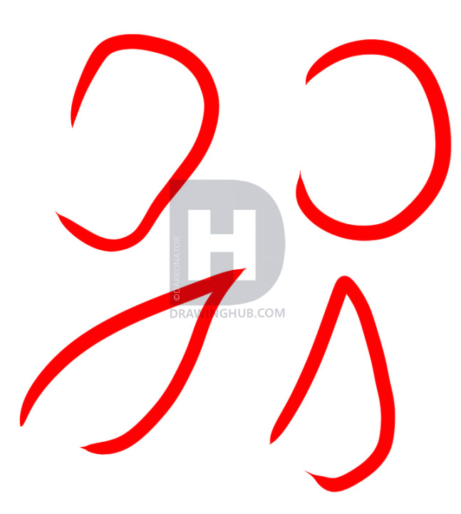 647x720 How To Draw Ears For Kids, Step