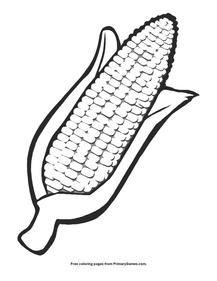 735x951 Ear Of Corn Coloring