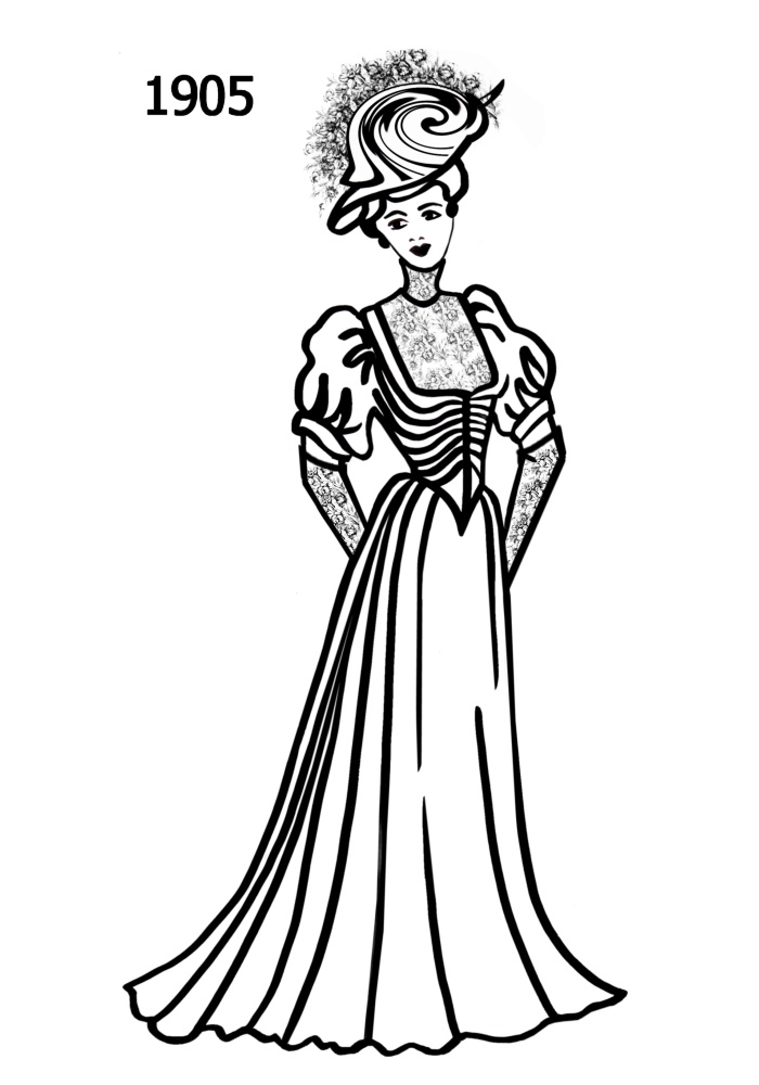 700x1000 Costume Silhouettes Free Line Drawings