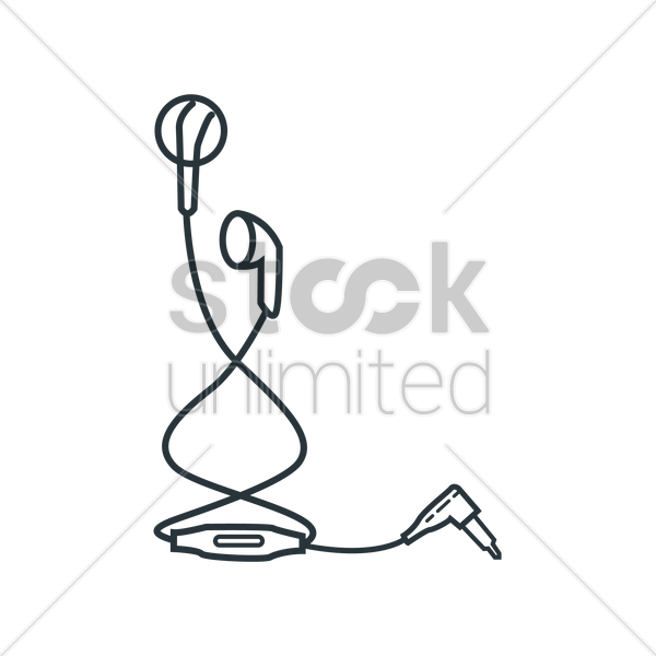 600x600 earphones vector image