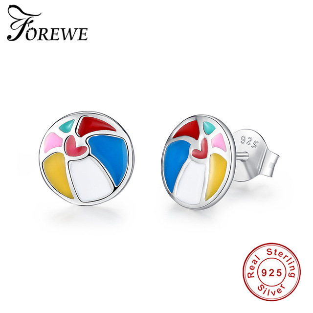 640x640 forewe top quality sterling silver stud earring multi color