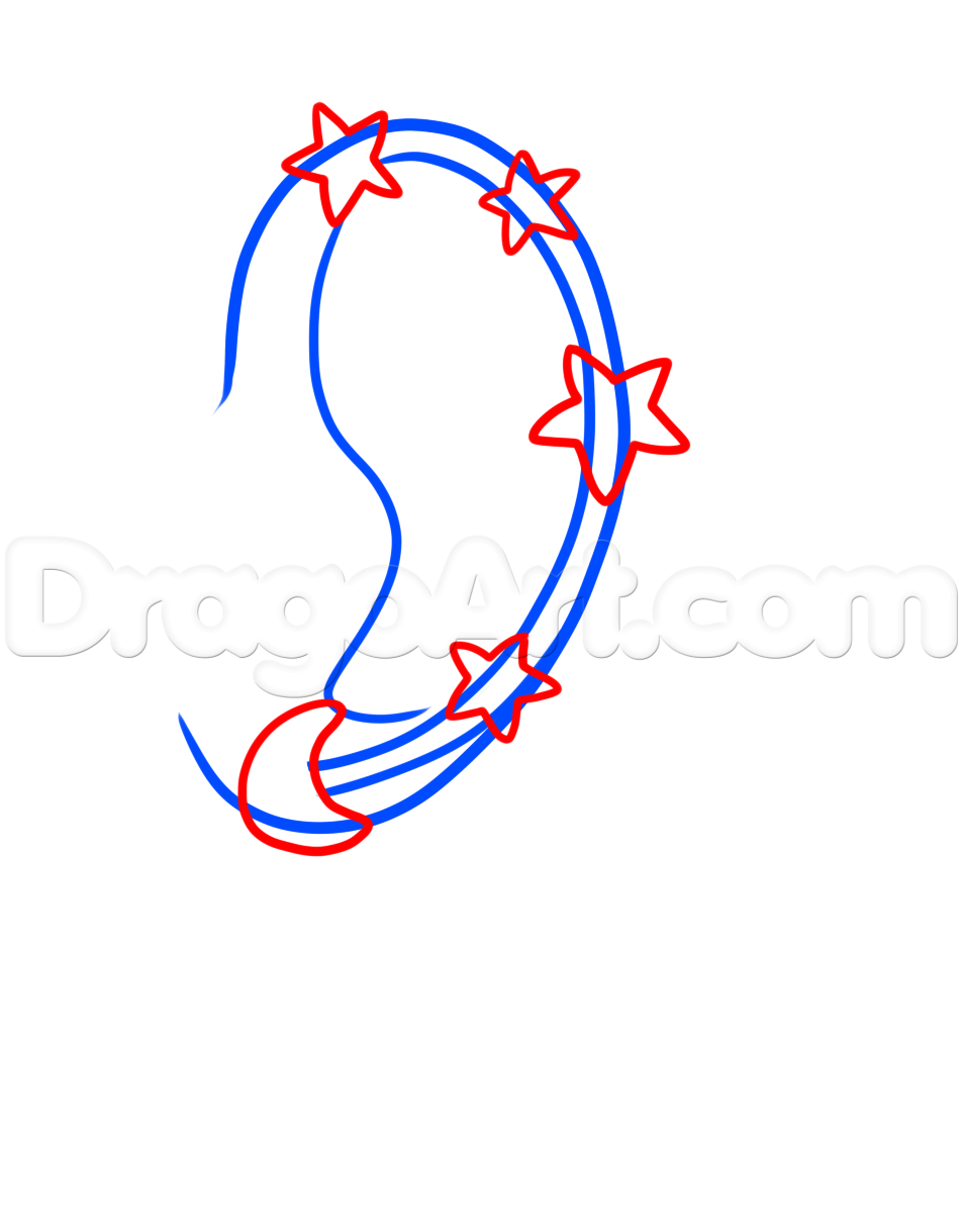 953x1219 How To Draw An Earring, Step