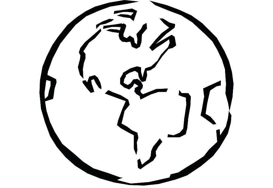 900x620 Black White Globe Icon Earth And Clip Art Outline Blanews