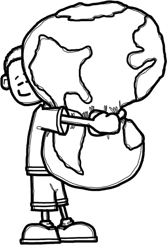 564x829 Earth Day Clipart Black And White