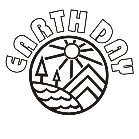 452x452 Earth Day Clipart Black And White