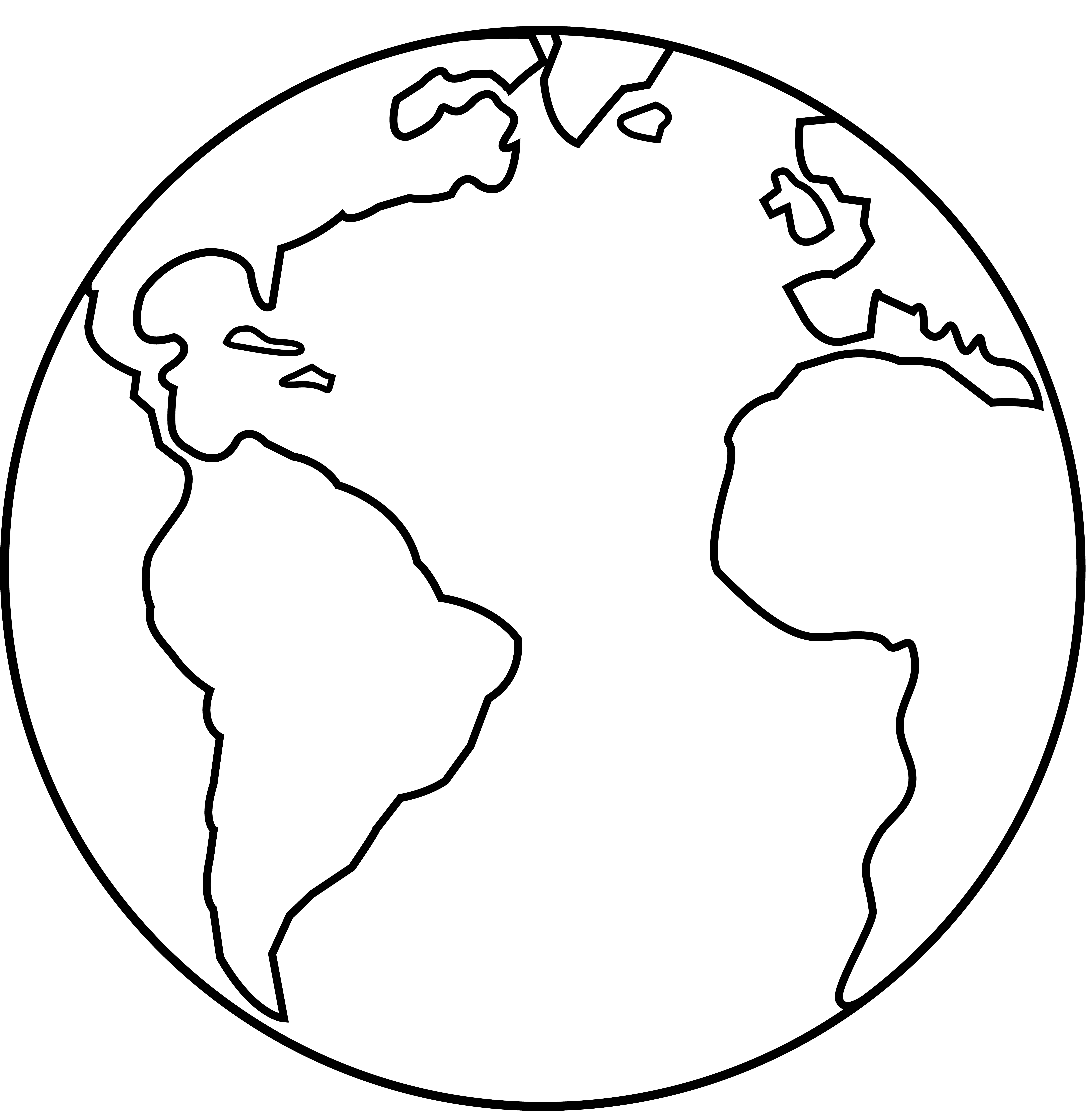 Earth Drawing Black And White