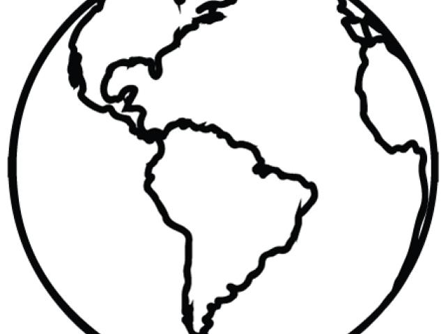 640x480 Planet Earth Clipart Black And White