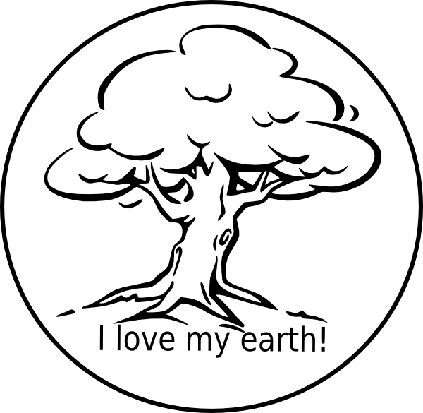 600x585 Tree Earth Black White Clipart