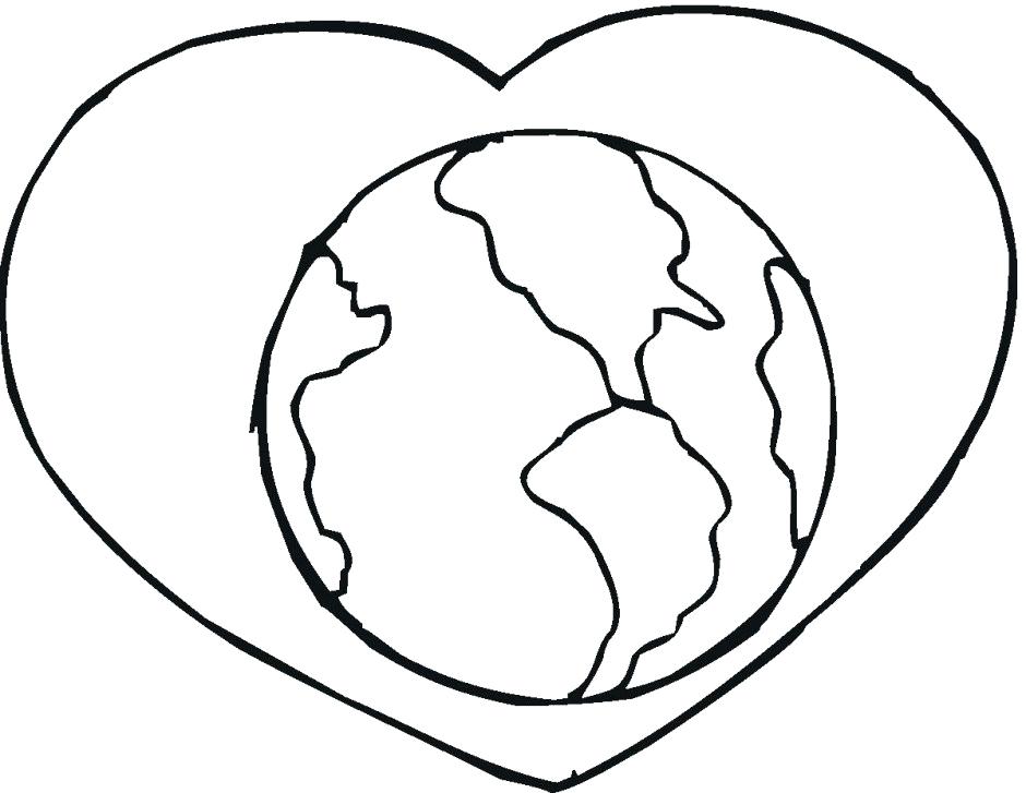 940x727 Coloring Earth Globe