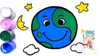 320x180 Learn How To Draw And Colour An Earth Globe Coloring