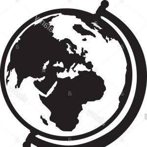 300x300 Globe Vector Illustration Drawing Vintage Element Color Texture