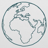 190x190 Planet Earth Drawing Draw Blue Symbol Trace G Tote Bag Spreadshirt