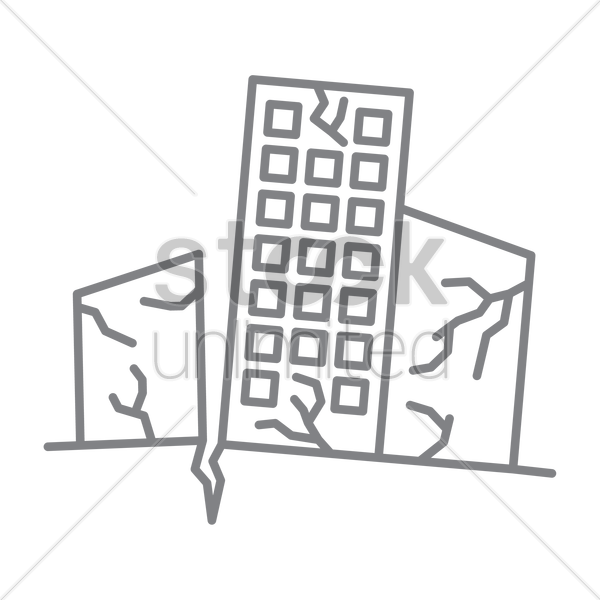 600x600 Earthquake Vector Image