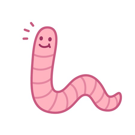 450x450 Vector Of Cute Cartoon Smiling Worm