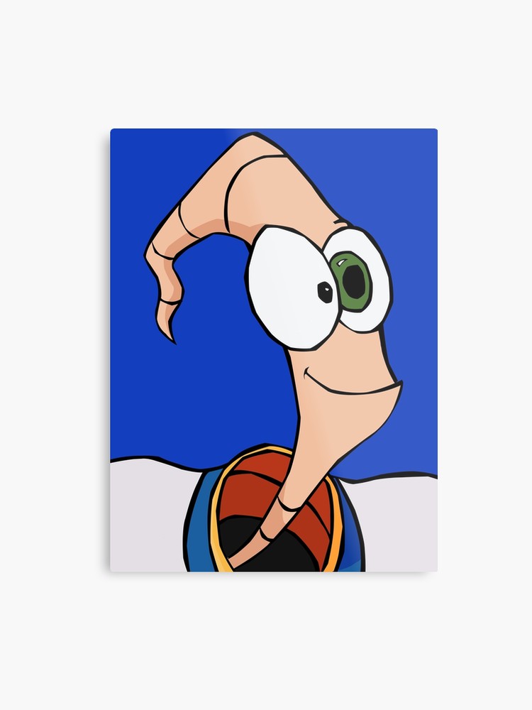 750x1000 Earthworm Jim Metal Print