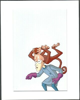 319x400 earthworm jim professor monkey production animation cel drawing