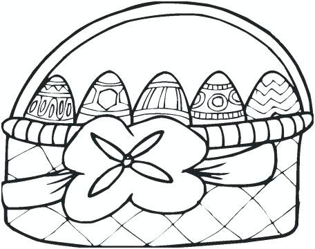 456x360 Easter Basket Printable Coloring Pages Basket Drawings Views Bunny
